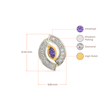 I See Purple  Diamond Earrings