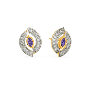 I See Purple  Diamond Earrings