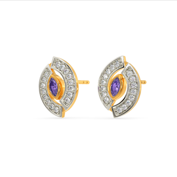 I See Purple  Diamond Earrings