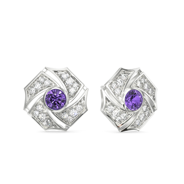 Violet Wonder Diamond Earrings