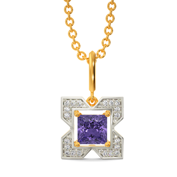 Eccentric Purple Diamond Pendants