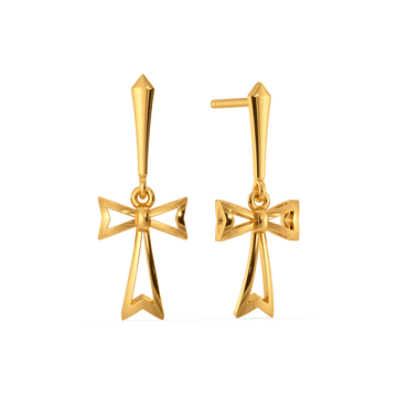 Ribbon Royale Gold Earrings