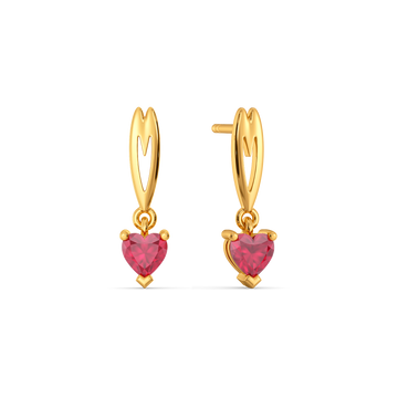 Piece of Your Heart Gemstone Earrings