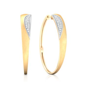 Shiny Shield Diamond Earrings