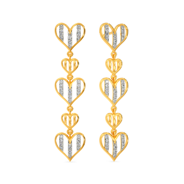 Heart Lace Diamond Earrings