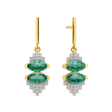 Green Glow Gemstone Earrings