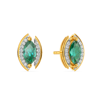 Green Glow Gemstone Earrings