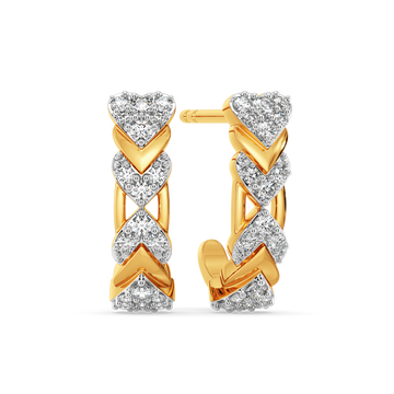 Shimmer Hearts Diamond Earrings