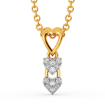 Shimmer Hearts Diamond Pendants
