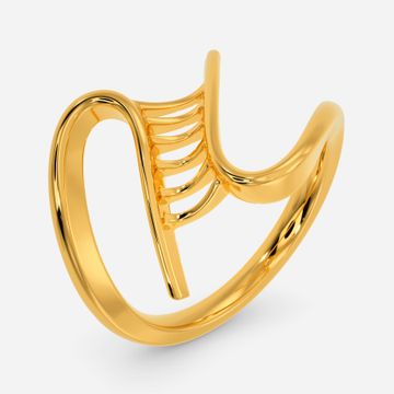 Fantastical Swirl Gold Rings