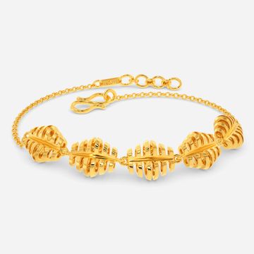 Contour Puffs Gold Bracelets