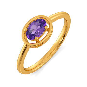 Pretty in Purple Gemstone Rings