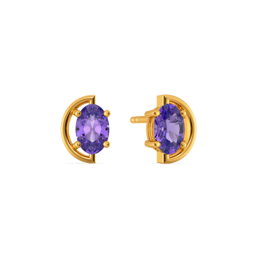 Pretty in Purple Gemstone Earrings