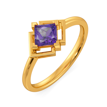 Amethyst Girl Gemstone Rings