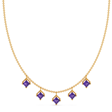 Amethyst Girl Gemstone Necklaces