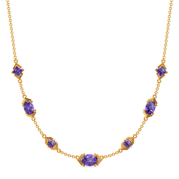 Amethyst Aura Gemstone Necklaces