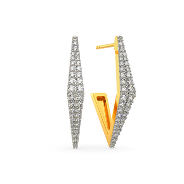 Bold but Sculptural Diamond Earrings