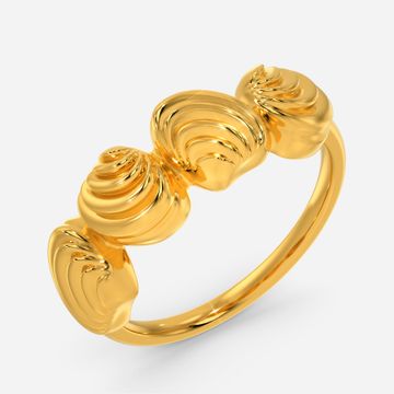 Classy Shells Gold Rings