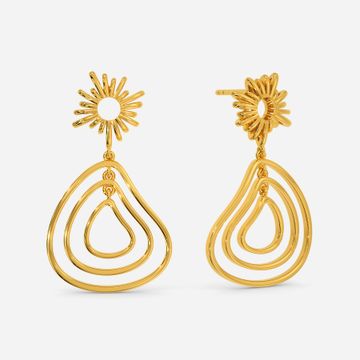 Sunny Shingle Gold Earrings