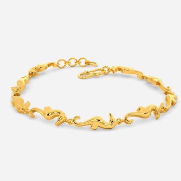 Twirl with Searhorse Gold Bracelets