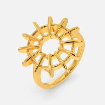 Exuberant Wheels Gold Rings