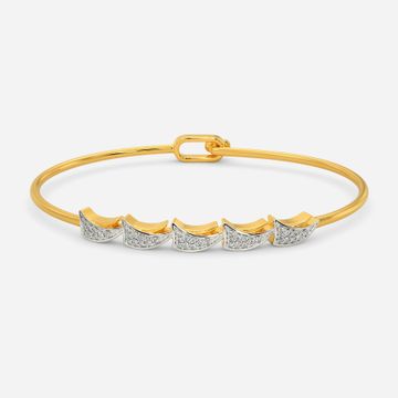 Frenzy Boat Handle Diamond Bangles