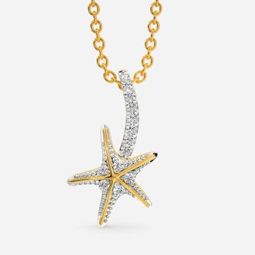 Wish Upon A Starfish Diamond Pendants