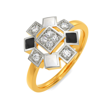 Monochrome Dream Diamond Rings