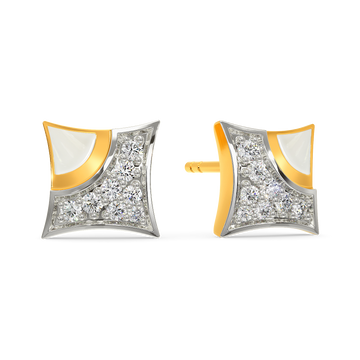 White Suited Diamond Earrings