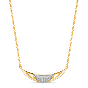 White Edged Diamond Necklaces