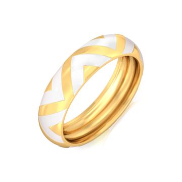 The Golden Chevron Gold Rings