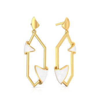 The Polygon Ruse Gold Earrings