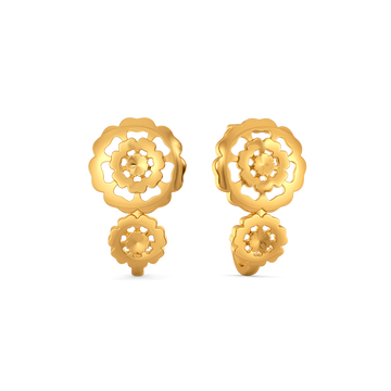 Layered in Bloom Gold Earrings