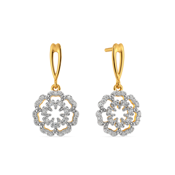 Floral Mode Diamond Earrings