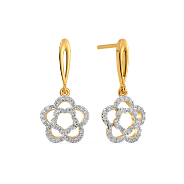 Petal Punch Diamond Earrings