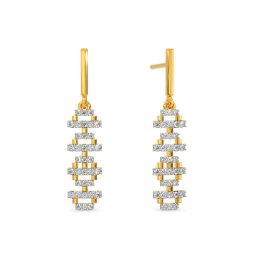 Woven Sparkle Diamond Earrings