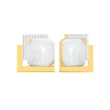 White-Collar Diamond Earrings
