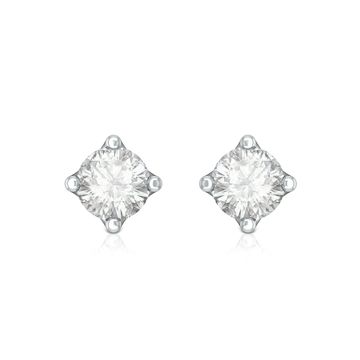 Pristine White Diamond Earrings