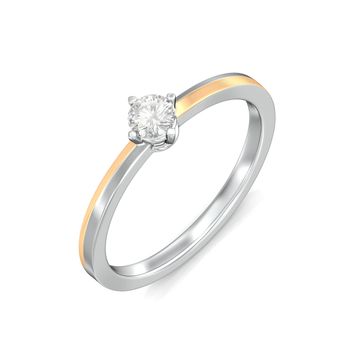 Ladies' White Gold Diamond Wave Ring | KLENOTA