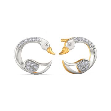 Swan Suave Diamond Earrings