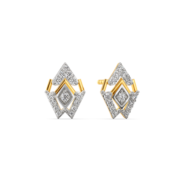 Astro Edge Diamond Earrings