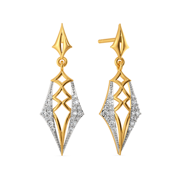 Quantum Drop Diamond Earrings
