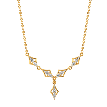 Quantum Drop Diamond Necklaces