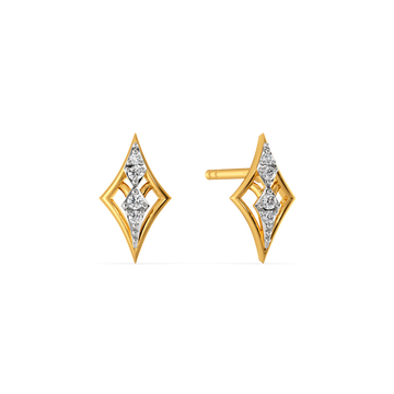 Astro Edge Diamond Earrings