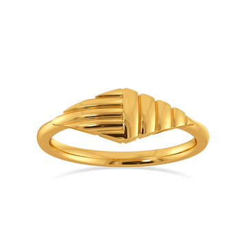 Make a Striped Statement Gold Rings