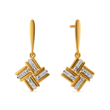 Matching the Stripes Diamond Earrings