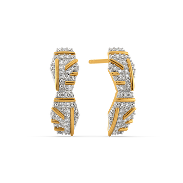 Do Not Overthink Stripes Diamond Earrings