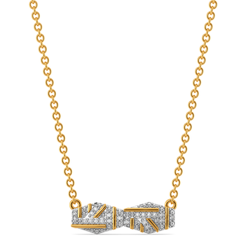 Do Not Overthink Stripes Diamond Necklaces