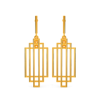 Layers of Quirk Gold Earrings