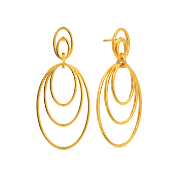 Tiered Treasures Gold Earrings